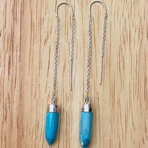 Luvleigh designs - Sammi turquoise threader earrings